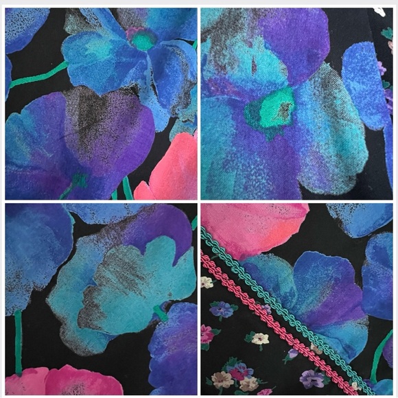 🇨🇦Suttles & Seawinds Vintage 1990s Quilted Floral Vest – Pink Purple Blue Green - Picture 11 of 16